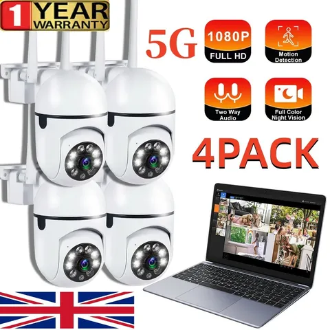 4X WIFI 5G 1080P IP Camera Wireless Outdoor CCTV PTZ Smart Home Security IR Cam