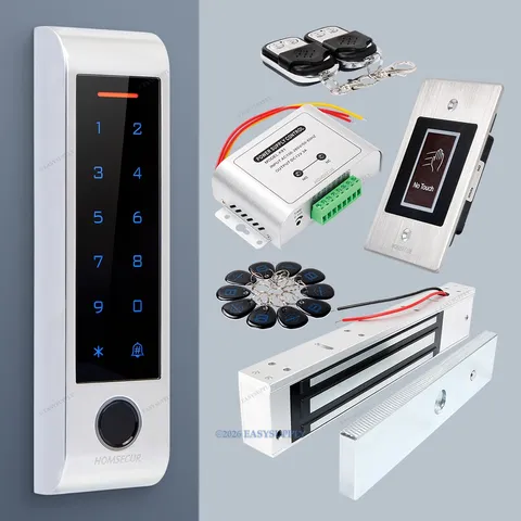 HOMSECUR IP66 APP WIFI Fingerprint Access Control Set Waterproof 280KG Mag Lock