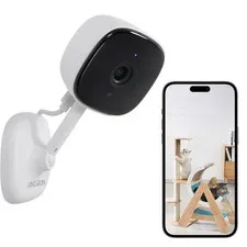 1080P Indoor Wired Security Camera - Works as a Baby Monitor & Pet Camera, Mo...