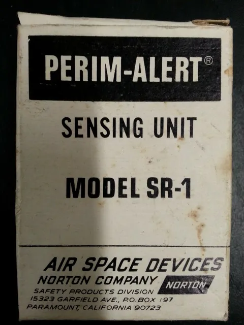 Vintage NOS Norton Perim-Alert SR-1 Sensing Unit Air Space Devices