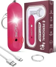 Personal Safety Alarm for Women - Waterproof Rechargeable Security Alarm - 140dB