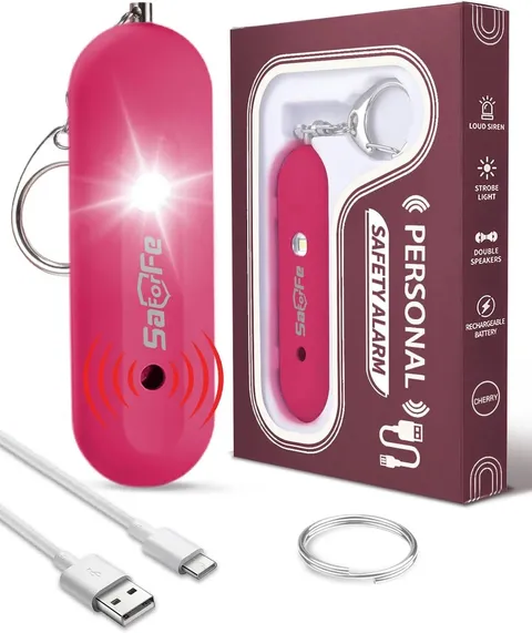 Personal Safety Alarm for Women - Waterproof Rechargeable Security Alarm - 140dB