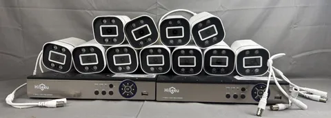 x2 Hiseeu Digital Network Video Recorder DVR ADVR-8H & x11 Outdoor 5MP Cameras