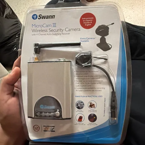 Swann Microcam 3 Wireless Security Camera With 4 Channel Auto-switching Reciver