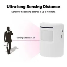 Smart Motion Sensor Alarm Wireless Doorbell Plug-in Door Bell Home Security KPXI