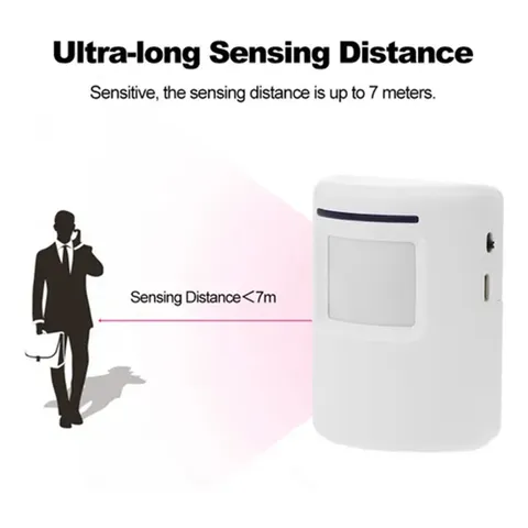 Smart Motion Sensor Alarm Wireless Doorbell Plug-in Door Bell Home Security KPXI