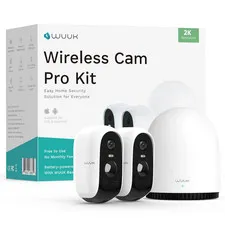 Security Camera Wireless 2K, Outdoor, Indoor, Homebase Included, No Monthly Fees