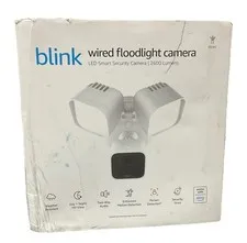NEW Blink Wired Floodlight Camera HD Smart Security Cam Alexa Sealed - White