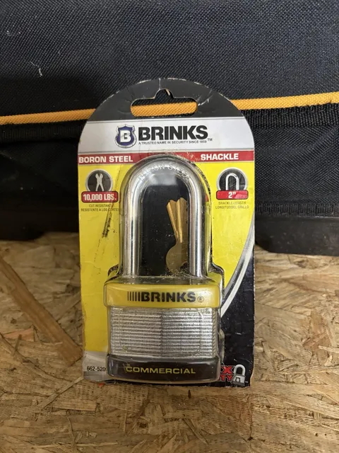 BRINKS ProMax Security Commercial Grade Boron Steele Pad Lock 662-50091 NIB