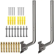 28" Heavy Duty Adjustable Antenna Wall Mount – 430 Stainless Steel J-Pole Sol...