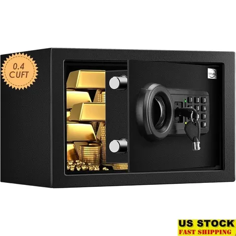 Strong Steel Mini Safe Box W/ Electronic Lock Security Alarm & Mounting Kit New