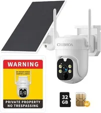 4G LTE Solar Camera, NO WiFi Needed, 2K Color Night Cellular Security. Includes