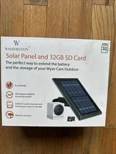 Wasserstein Solar Panel Compatible with Wyze Cam Outdoor with 32GB SD card