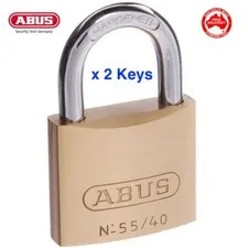 ABUS Padlock 55/40 40mm -KEYED TO DIFFER Brass Bodied Padlock-FREE POST