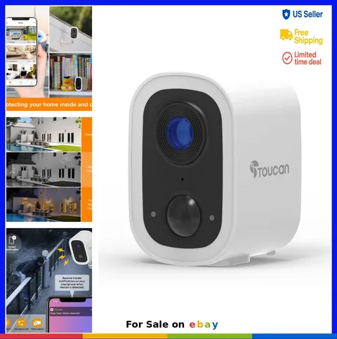 Wireless Security Camera 2K Motion Detection Two Way Talk Siren No Monthly Fees