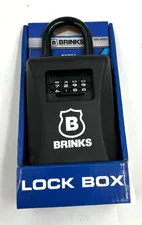 Brinks Resettable Lock Box Ex Large Capacity Steel Shackle 665-80001