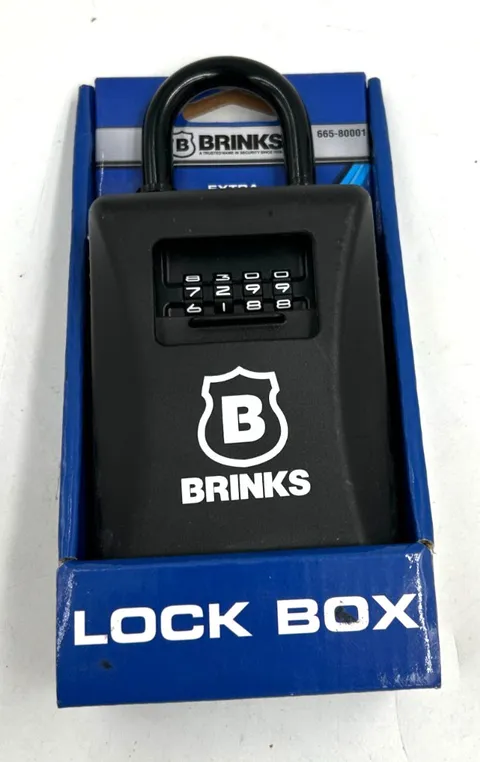 Brinks Resettable Lock Box Ex Large Capacity Steel Shackle 665-80001