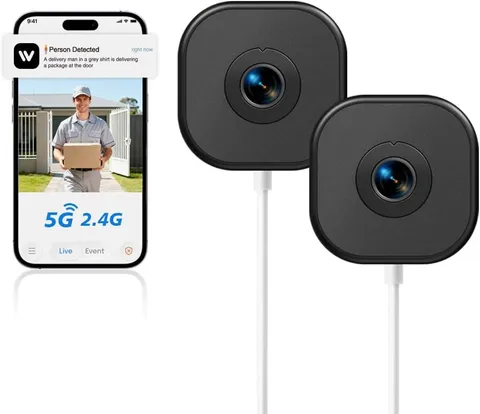 2K Window Camera,5Ghz & 2.4Ghz Wifi Security Camera for Home,120° Wide View,Full