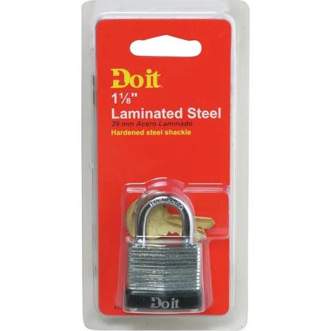 Do it Laminated Steel 1-1/8" Pin Tumbler Padlock for M2 Key 1807DDIB SIM Supply,