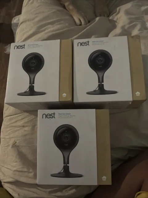 Google Nest Cam Indoor 1080p HD Wired Security Camera 3-Pack