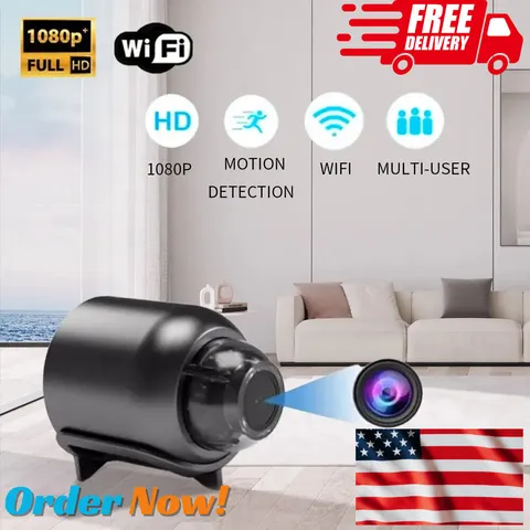 Mini Camara Oculta Espia De Seguridad WiFi 1080P Inalambrica Con Audio y Video