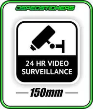 CCTV SECURITY STICKER WINDOW WARNING ALARM HOME BUSINESS VIDEO SURVEILLANCE B&W3