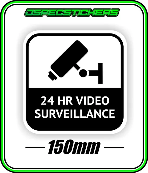 CCTV SECURITY STICKER WINDOW WARNING ALARM HOME BUSINESS VIDEO SURVEILLANCE B&W3