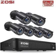 ZOSI H.265+ 8CH 5MP Lite DVR Home Security System 1080P CCTV Camera Outdoor
