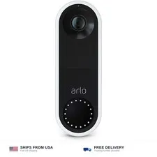 Arlo Essential Wired Video Doorbell - HD Video, 180° View, Night Vision, 2 Wa...