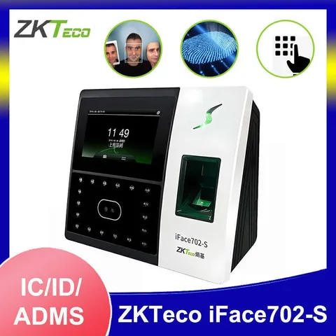 ZKTeco iFace702-S TCP/IP Face  Fingerprint Recognition Time Clock Access Control