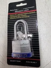 LOCK 40 mm 1-1/2" Padlock - 2 keys long shank padlock 2" shank