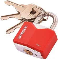 Amtech T0702 25mm Rhombic Chrome Plated Iron Padlock