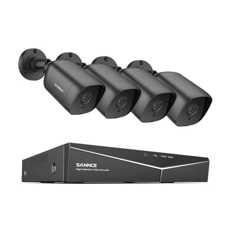 SANNCE 8CH DVR 5MP Video CCTV Security Camera System Outdoor EXIR Night Vision