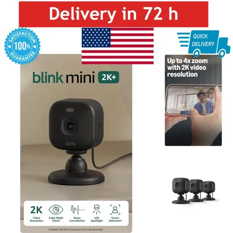 Blink Mini 2K+ Indoor Security Camera - 3 Cameras, Night Vision, Audio