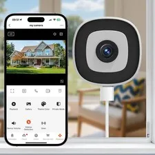 2K 4PM Home Security Indoor Window Camera| 2.4G&5GHZ WI-FI,Color Night Vsion,24H