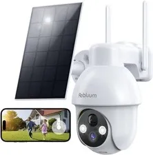 Solar Security Camera Wireless Outdoor 2K PTZ Color Night Vision Solar