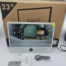 ViewZ VZ-PVM-I2W3N 23" 1920x1080 IP PVM Based CCTV Monitor w 2MP Camera White OB