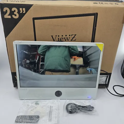 ViewZ VZ-PVM-I2W3N 23" 1920x1080 IP PVM Based CCTV Monitor w 2MP Camera White OB