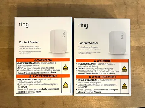 Ring Alarm Contact Sensor 2-Pack White Wireless Z-Wave Door/Window Indoor