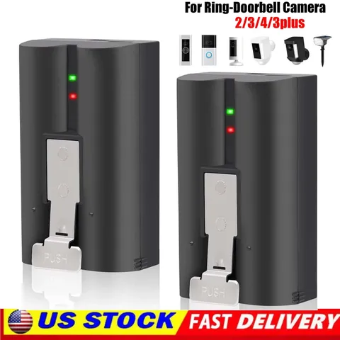 2 Pack Ring V4 Battery for Ring camera Doorbell Solar Floodligh 2/3/4/3 plus US