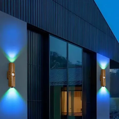 LVHEOM Motion Sensor RGB Night Light, Automatic Sensing of Ambient Wood color
