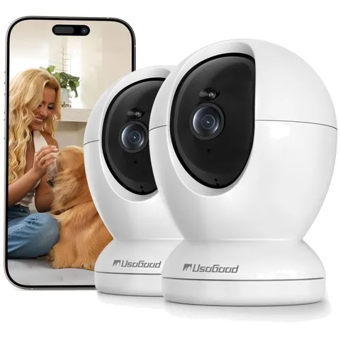 2.5K Indoor Camera for Home Security, 360° Securit