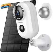 Solar Security Cameras Wireless Outdoor 2K Camera Wireless Solar Powered 2.4G...