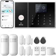 PGST Security Alarm System 99+3 Zone Auto Dial WiFi+GSM/4G Home Burglar Secur...