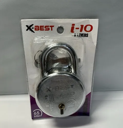 X-Best i-10 2.5"  Padlock with Keys Solid Steel New Heavy Duty 65mm