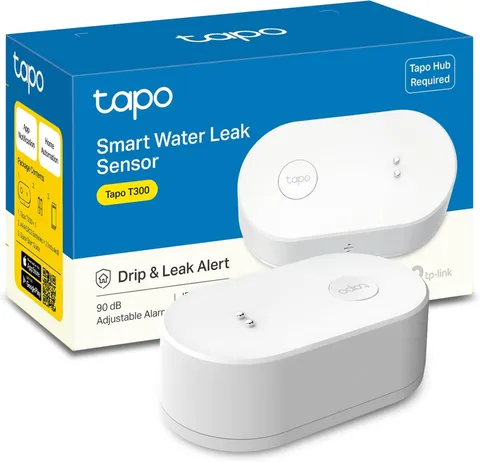 Tp-Link Tapo Smart Water Leak Detector, Requires Tapo Hub, Water Leak Sensor Wi-