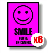 Funny Warning CCTV Security Surveillance Camera Sticker Sign Decal 50mm x 70mm 