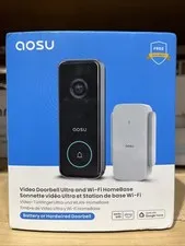 AOSU Doorbell Camera Wireless, 5MP Ultra HD, No Monthly Fee, 2.4/5 GHz WiFi Vide