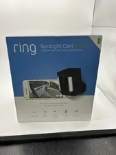 Ring Spotlight Cam Outdoor Battery Powered Security Camera Black BrandNew Sealed