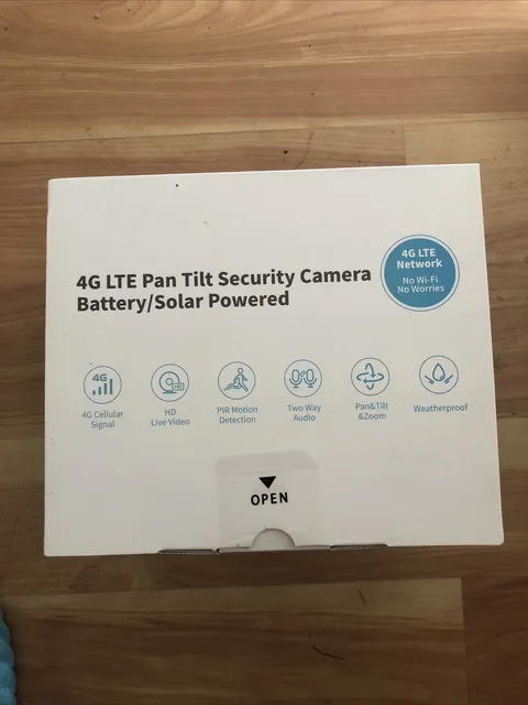 4G LTE Pan Tilt Waterproof Security Camera Battery/Solar Powered pIR Motion De